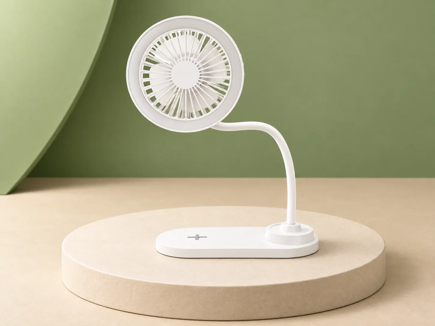 Ventilador com led e carregamento via indução, sem personalização