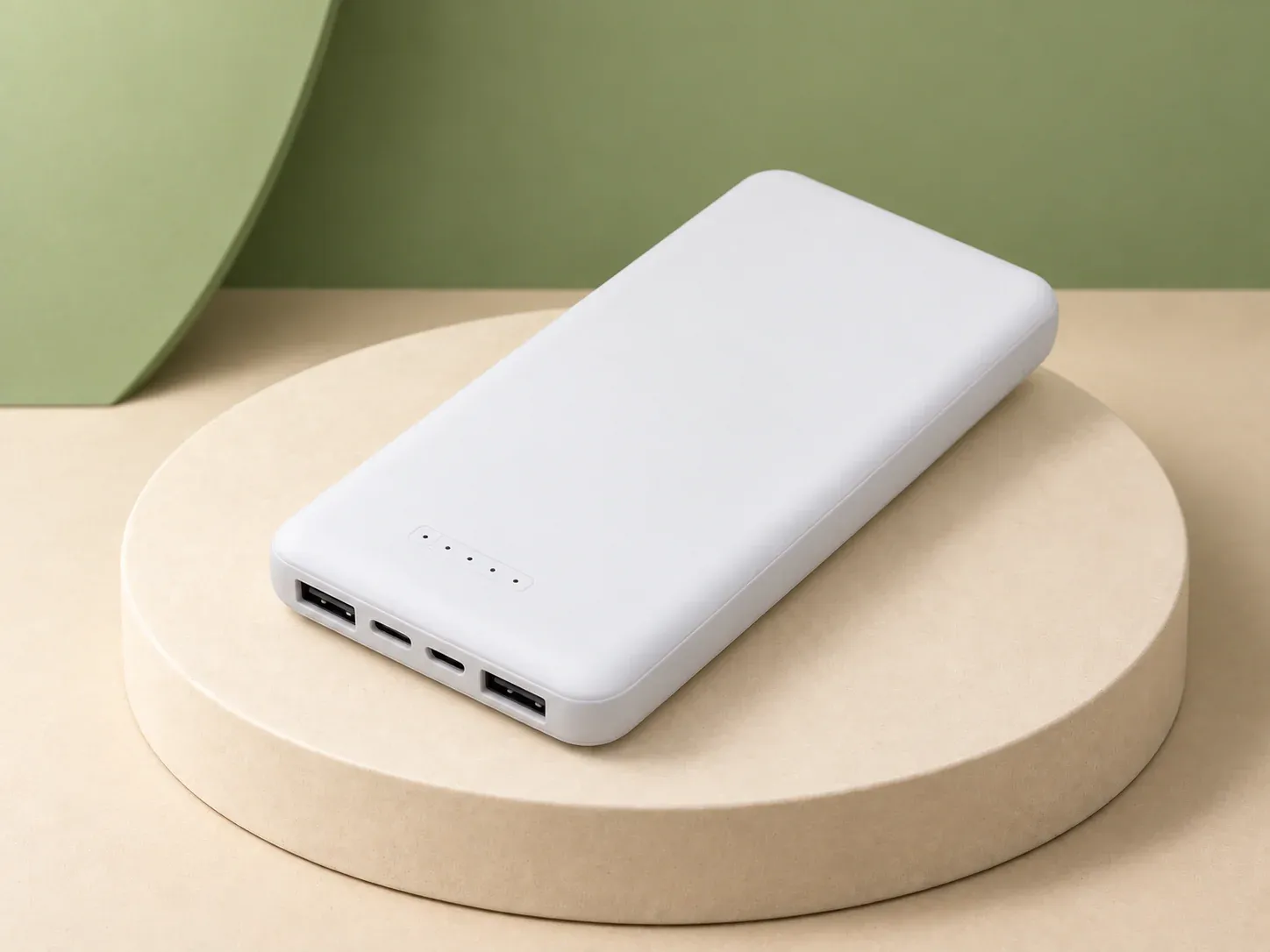 Power bank 10.000 mAh com carregamento por indução ou via cabo, sem personalização
