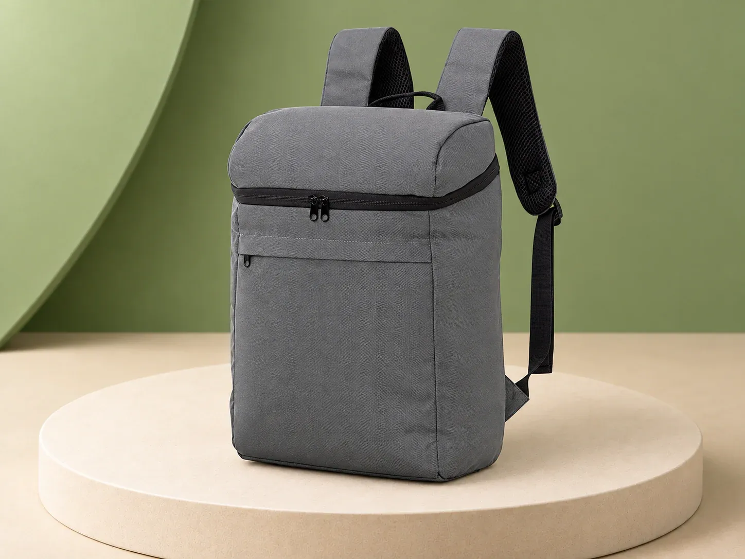 Mochila térmica em poliéster 600D RPET com 16 litros, sem personalização