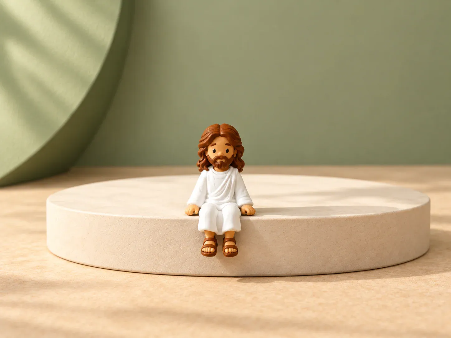 Miniatura de Jesus sentado para borda, sem personalização