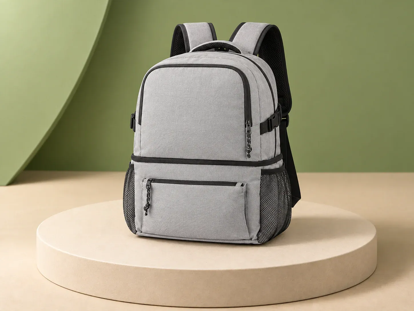 Mochila/bolsa térmica em poliéster 300D, sem personalização