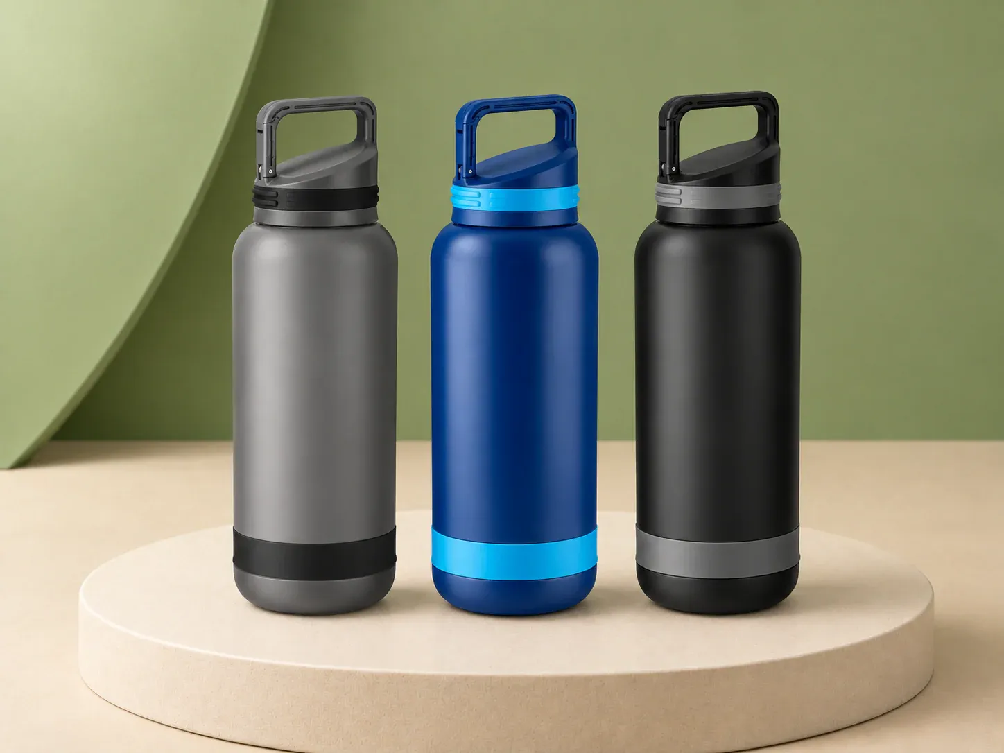 Garrafa térmica inox 750 ml com alça mosquetão, sem personalização